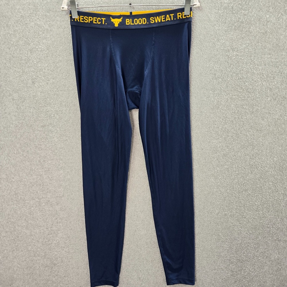 Under Armour x Project‎ Rock Men Activewear Pants Large Blue Compression Logo